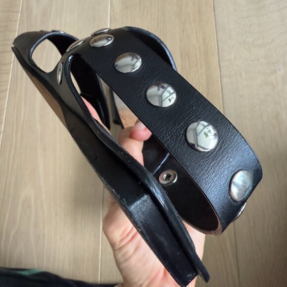 Khaite Boden Leather Studded Sandals - Picture 5 of 8